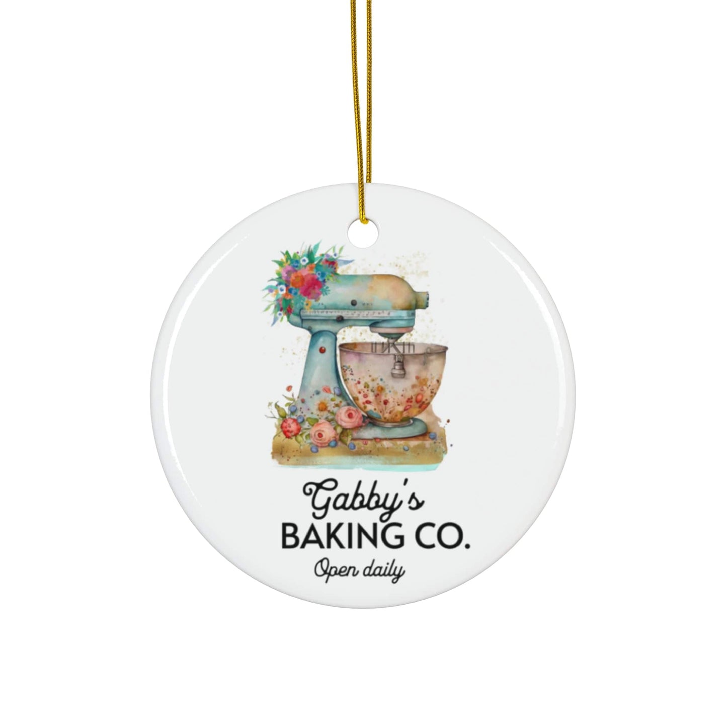ornament Circle / One Size Custom Bakers Ornament, Personalized Christmas Ornament, Gift for Baker, Gift for Foodie, Tree Ornament for Baker, Mom Gift, Grandma Gift