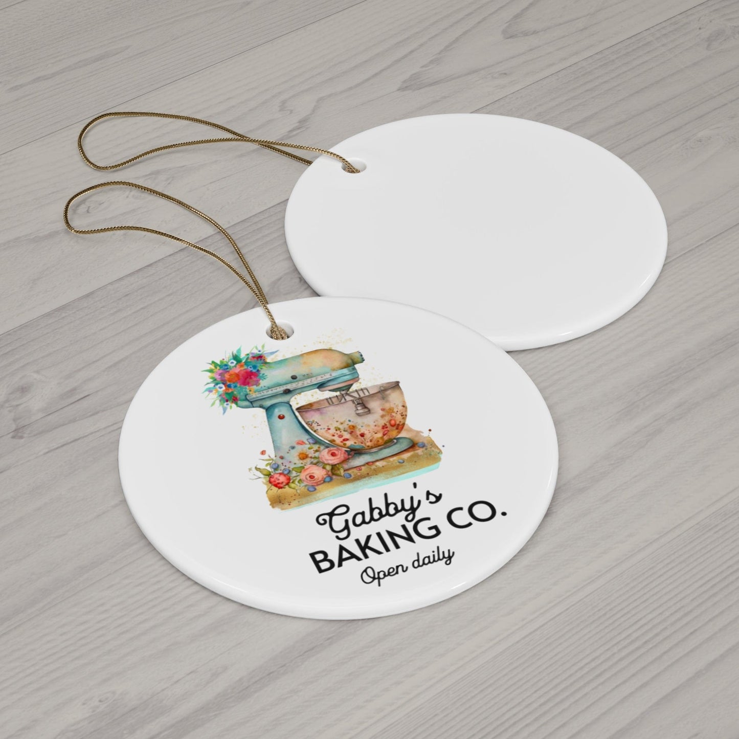 ornament Circle / One Size Custom Bakers Ornament, Personalized Christmas Ornament, Gift for Baker, Gift for Foodie, Tree Ornament for Baker, Mom Gift, Grandma Gift