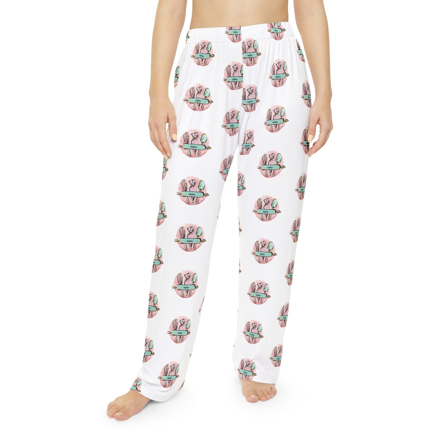 Pajamas Custom Baker's Pajama Pants, Women Chef PJ Pants, Personalized Baker Pajama Bottoms, Gift for Baker, Custom Baker Gift, Christmas Baker Gift