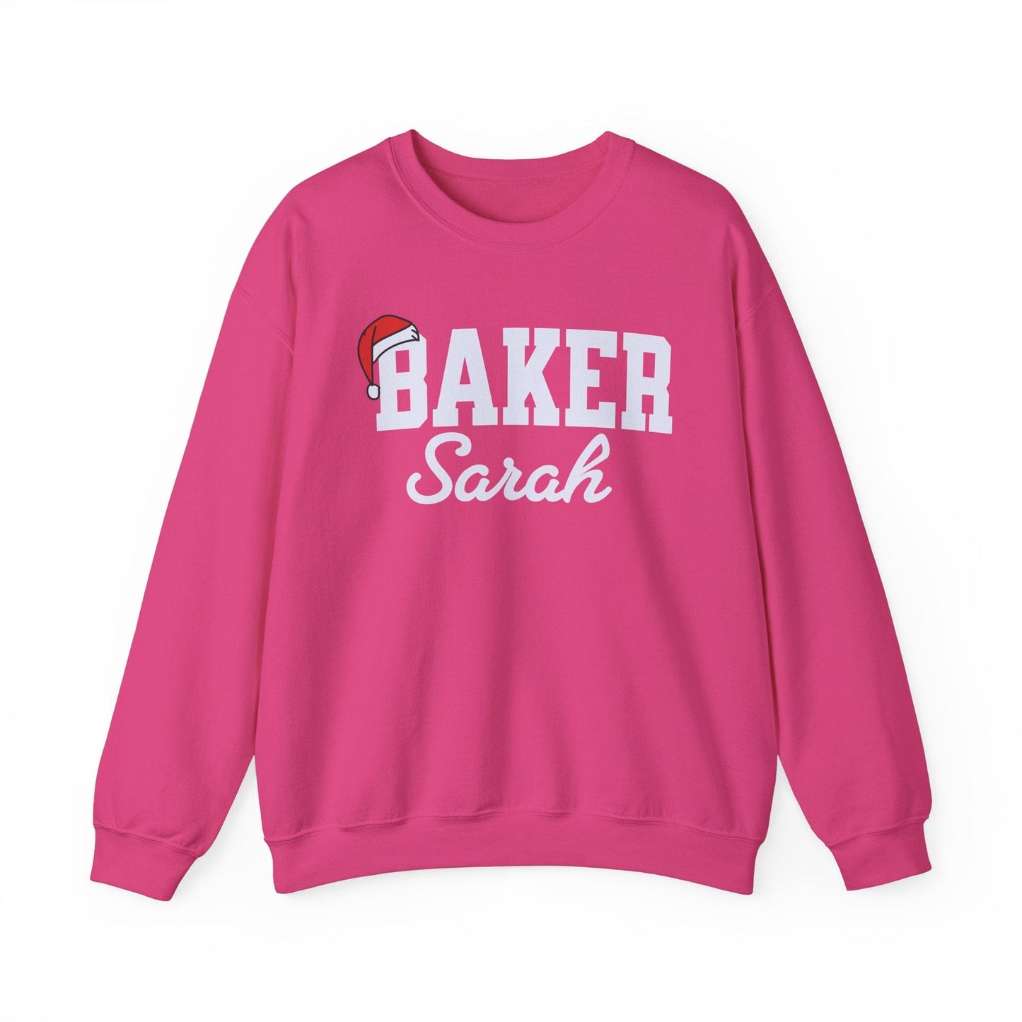 Sweatshirt Heliconia / S Personalized Baker Christmas Sweatshirt, Personalized Name Holiday Gift Shirt, Custom Baking Crewneck, Bakers Gift, Christmas Baking Shirt