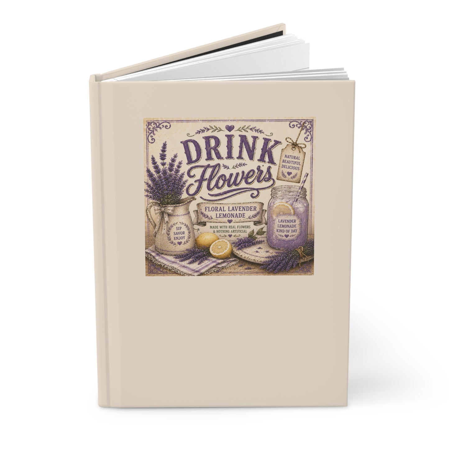 The Cottage Kitchen Collection: Drink Flowers Hardcover Recipe Book & Journal