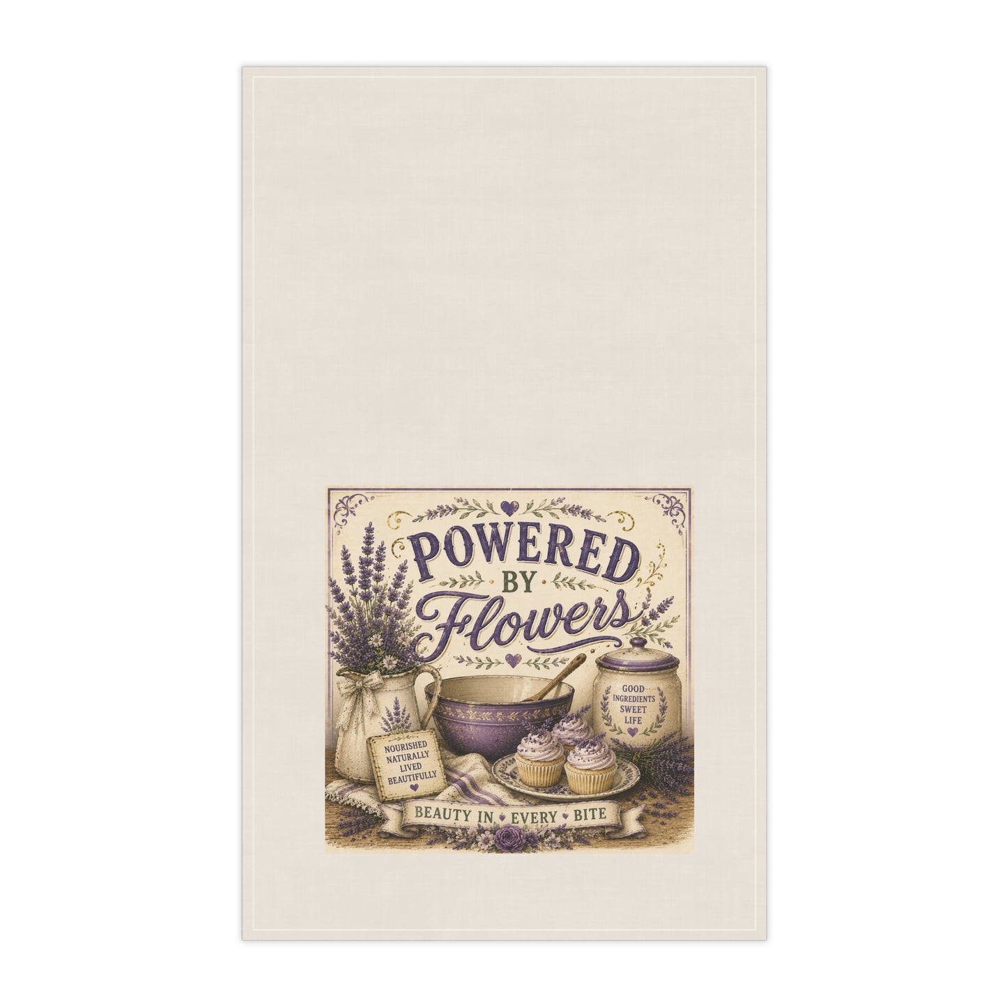 The Cottage Collection: Powered by Flowers Vintage Kitchen Flour Sack Towel