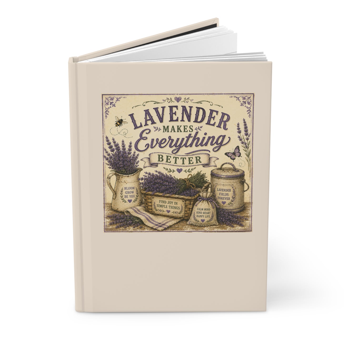 The Cottage Kitchen Collection: Lavender Makes Everything Better  Hardcover Recipe Book & Notebook