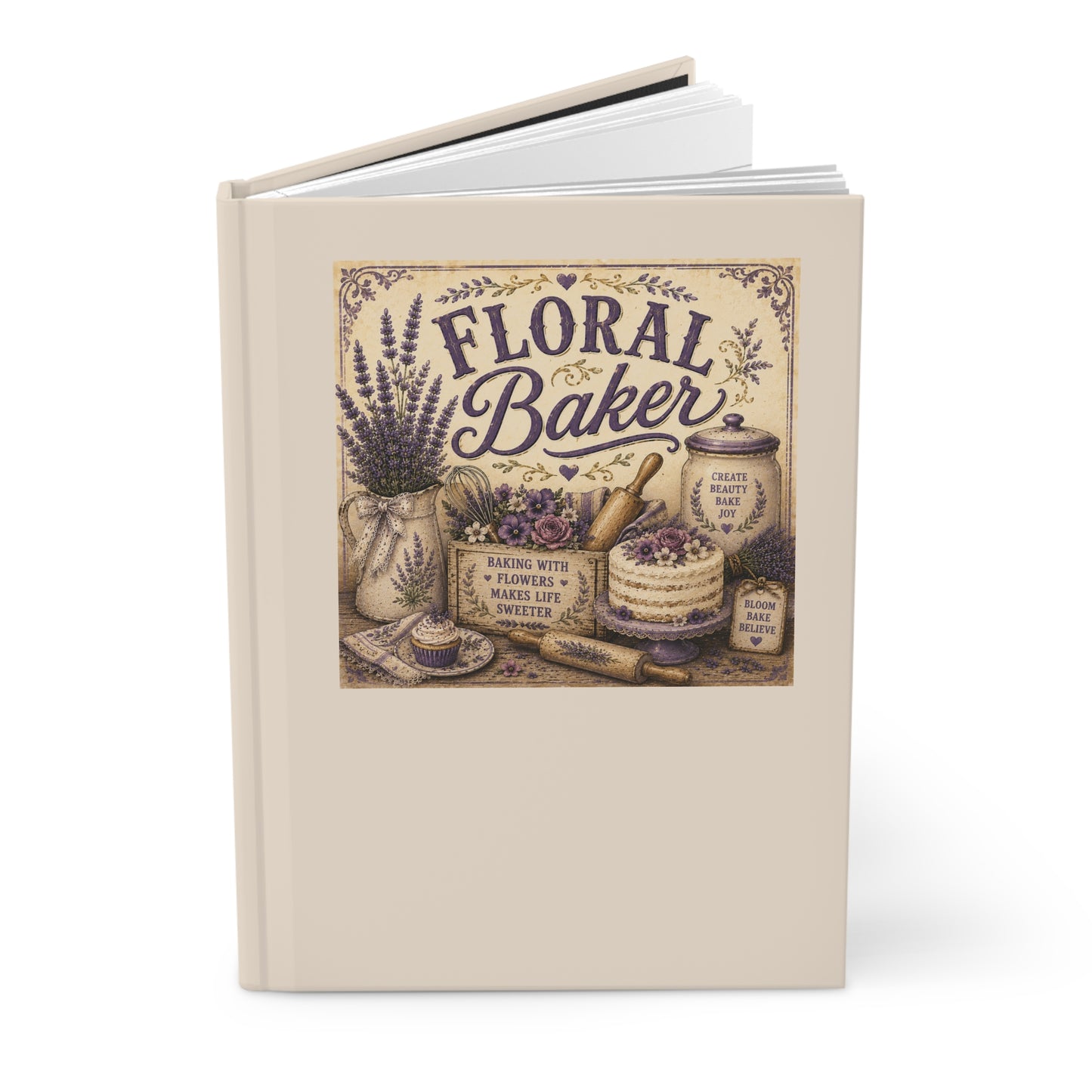 The Cottage Kitchen Collection: Floral Baker  Hardcover Recipe Book & Journal
