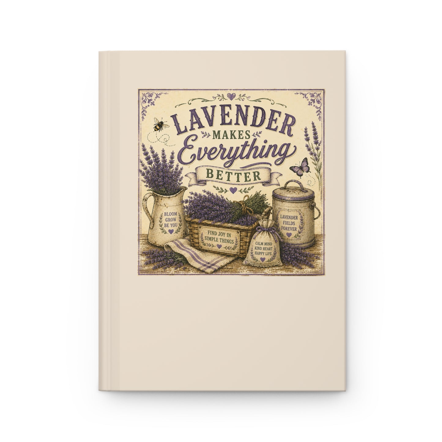 The Cottage Kitchen Collection: Lavender Makes Everything Better  Hardcover Recipe Book & Notebook