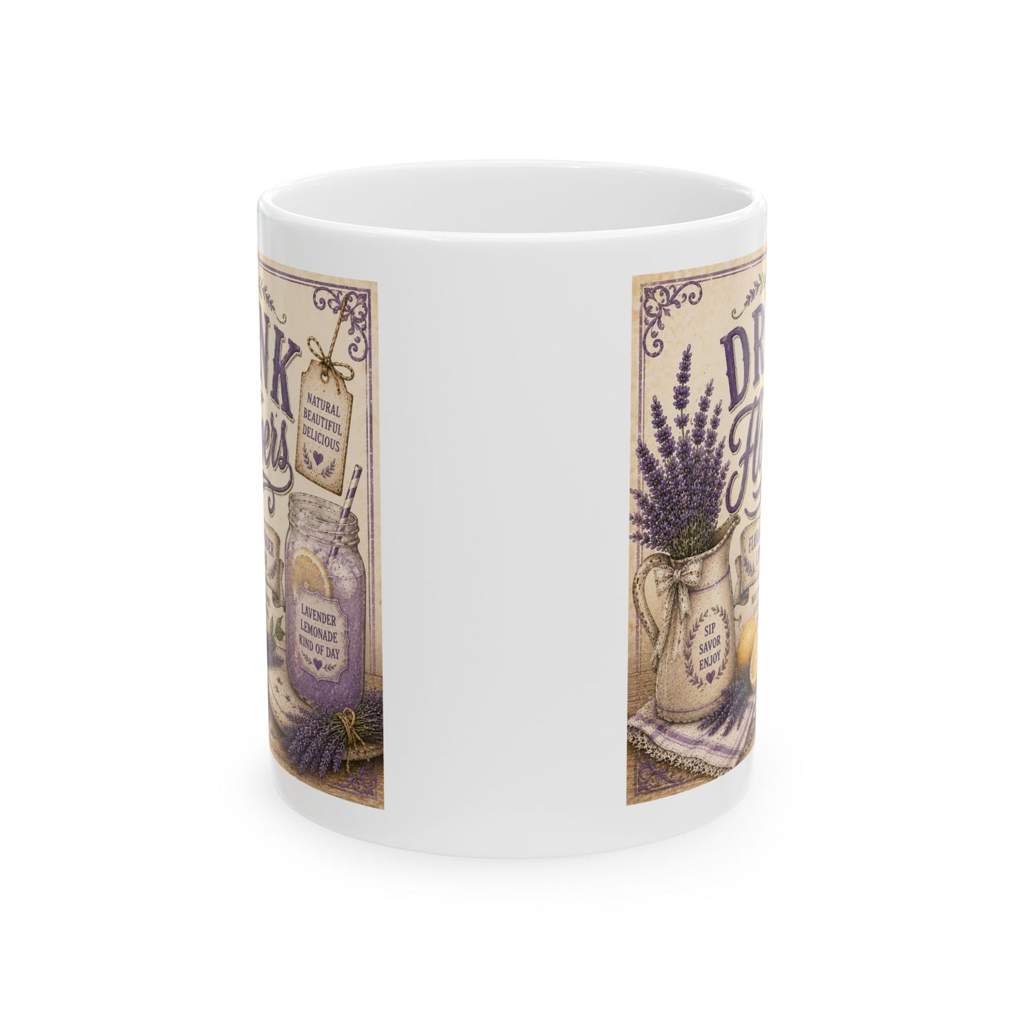 The Cottage Kitchen Collection: Drink Flowers Coffee Cup (11oz, 15oz)