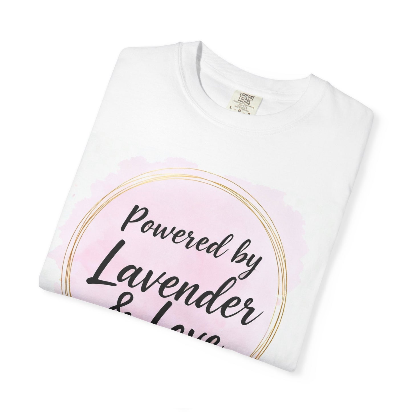 Powered by Lavender & Love T-Shirt — Floral Baking Tee
