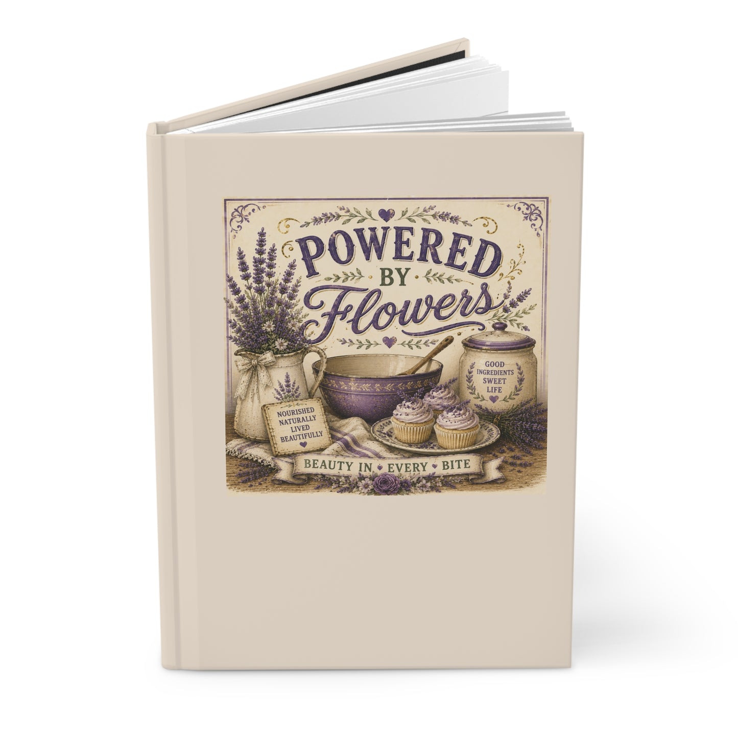 The Cottage Kitchen Collection: Powered by Flowers Hardcover Recipe & Baking Notebook