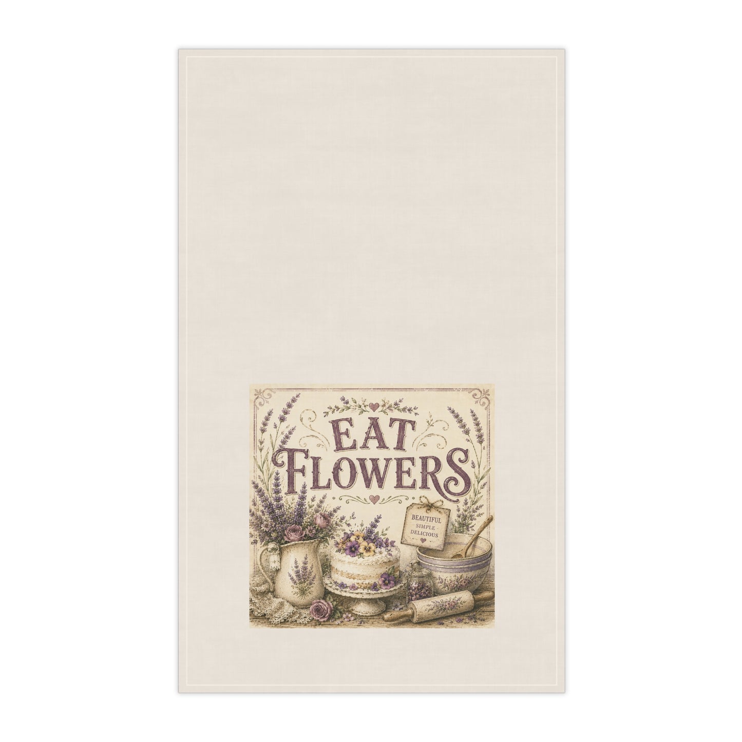 The Cottage Kitchen Collection: Eat Flowers Kitchen Tea Towel