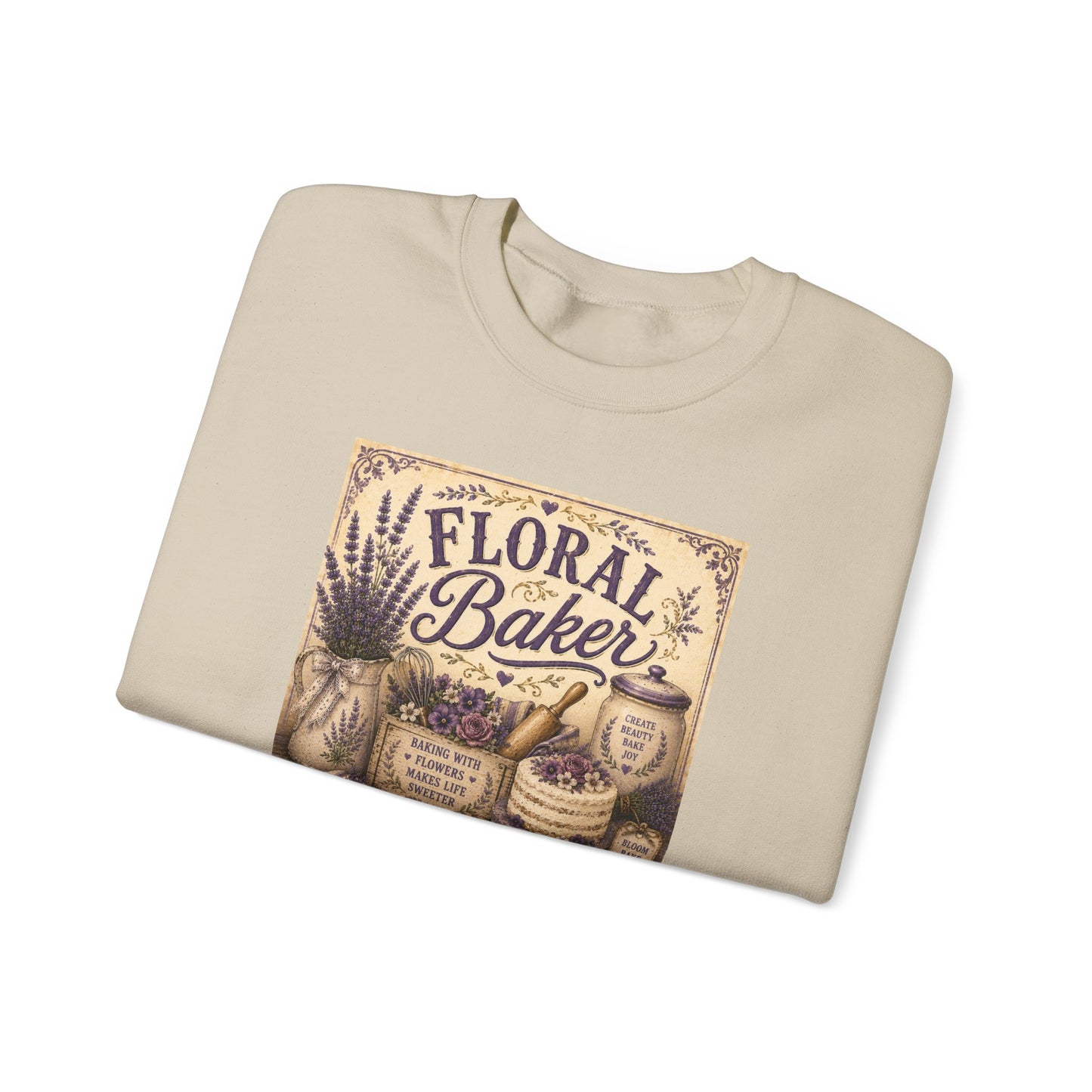 The Cottage Kitchen Collection: Floral Baker Crewneck Sweatshirt
