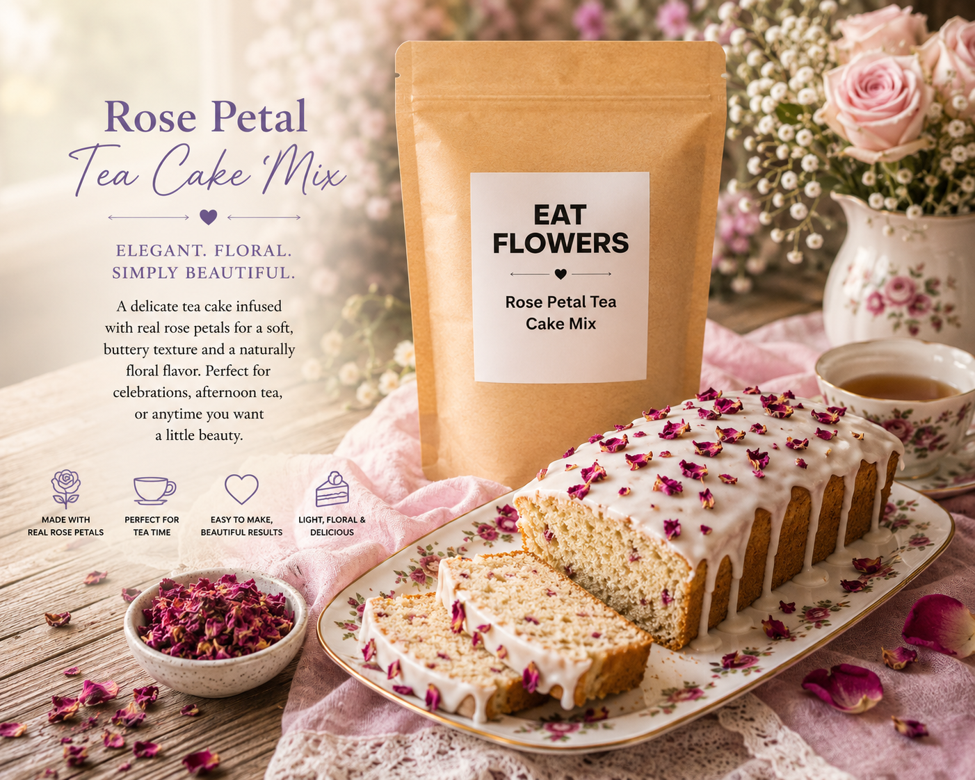 Rose Petal Tea Cake Mix