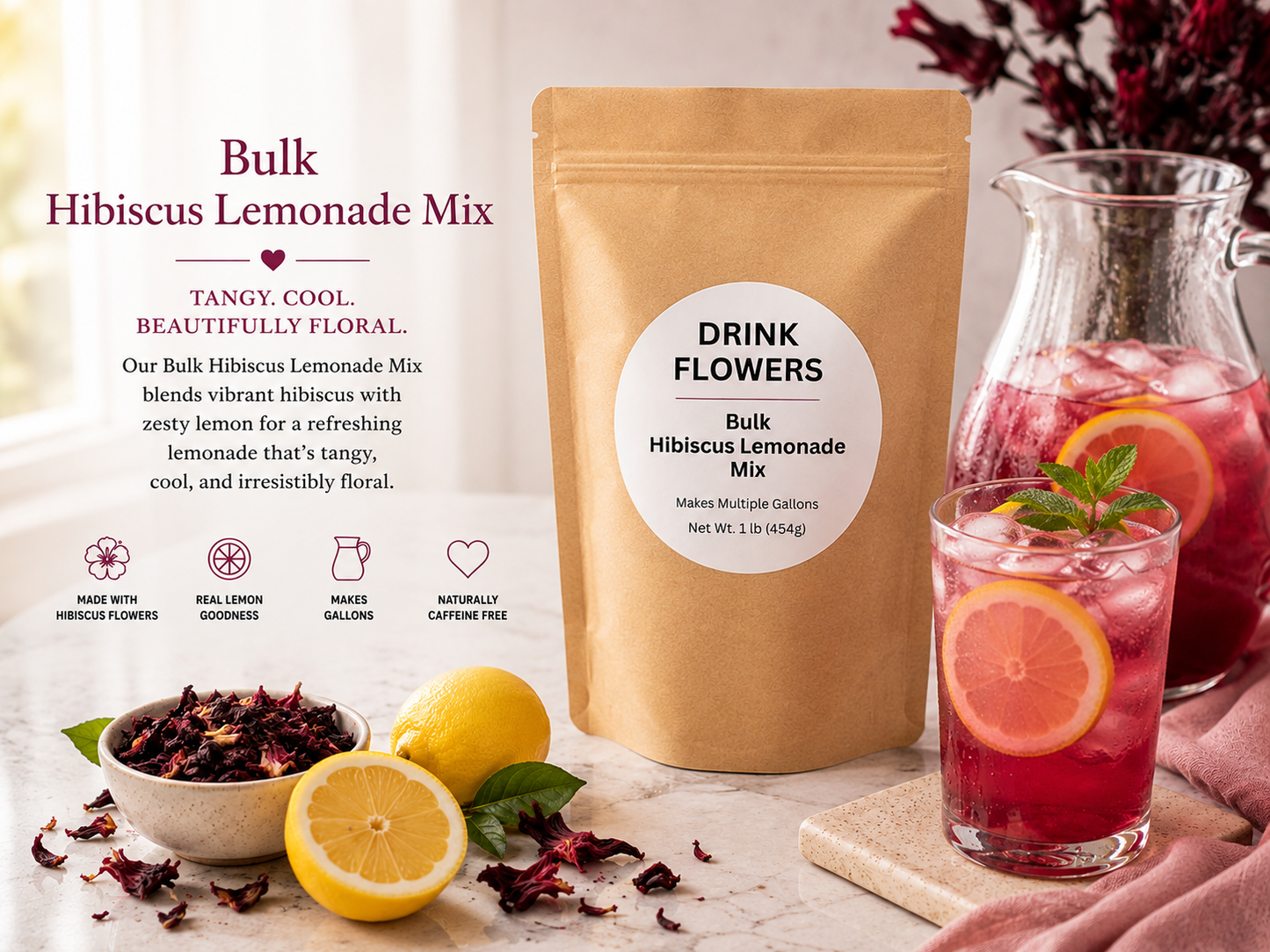 Bulk Hibiscus Lemonade (For Weddings, Parties, and Events)