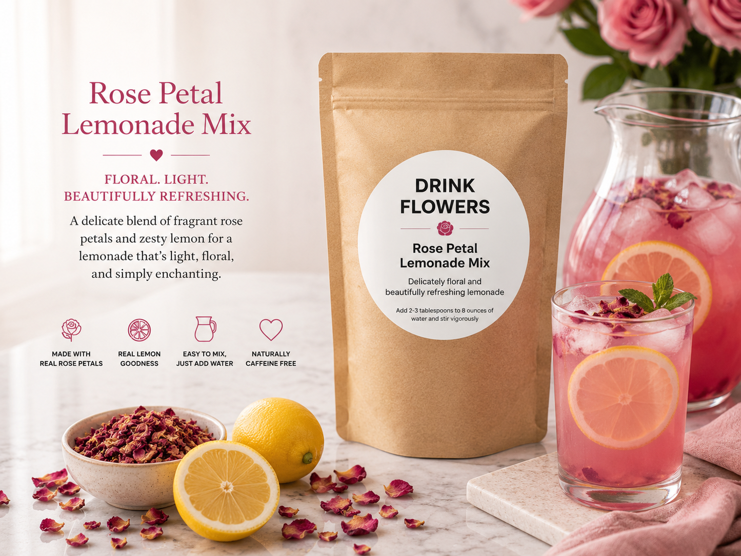 Rose Petal Lemonanade Mix