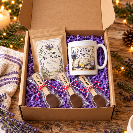 Lavender Hot Chocolate Gift Set | Cozy Cottage Kitchen Gift Box