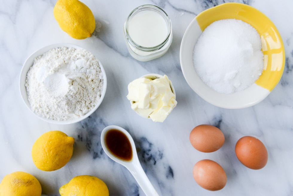 Cupcake mix Lemon Cupcakes with Lavender Frosting Mix