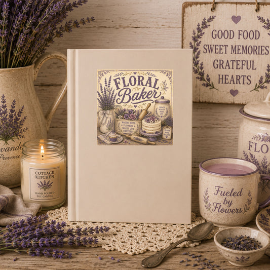 Floral Baker  Hardcover Recipe Book & Journal