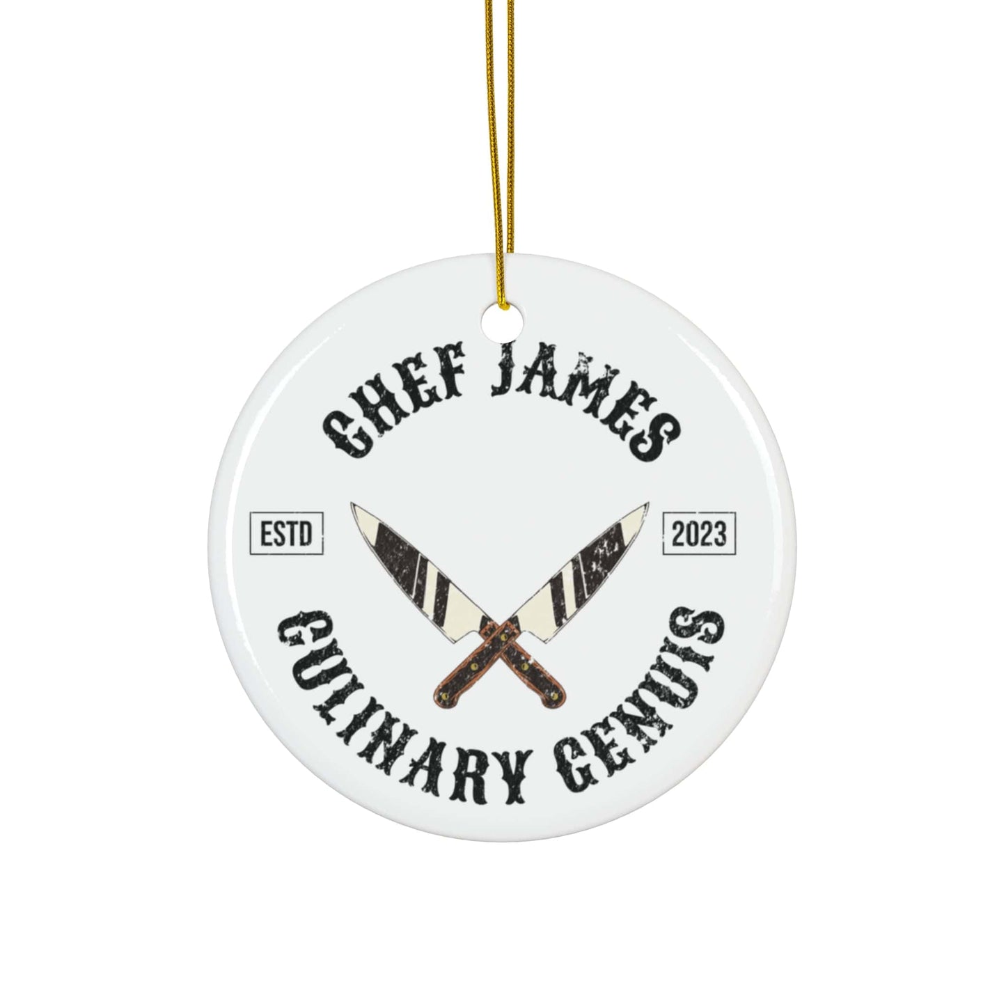 ornament Circle / One Size Personalized Chef Ornament, Pastry Chef Ornament, Baker Ornament, Cook's Ornament, Culinary Graduate Ornament, Unique Gift for Chef, Custom