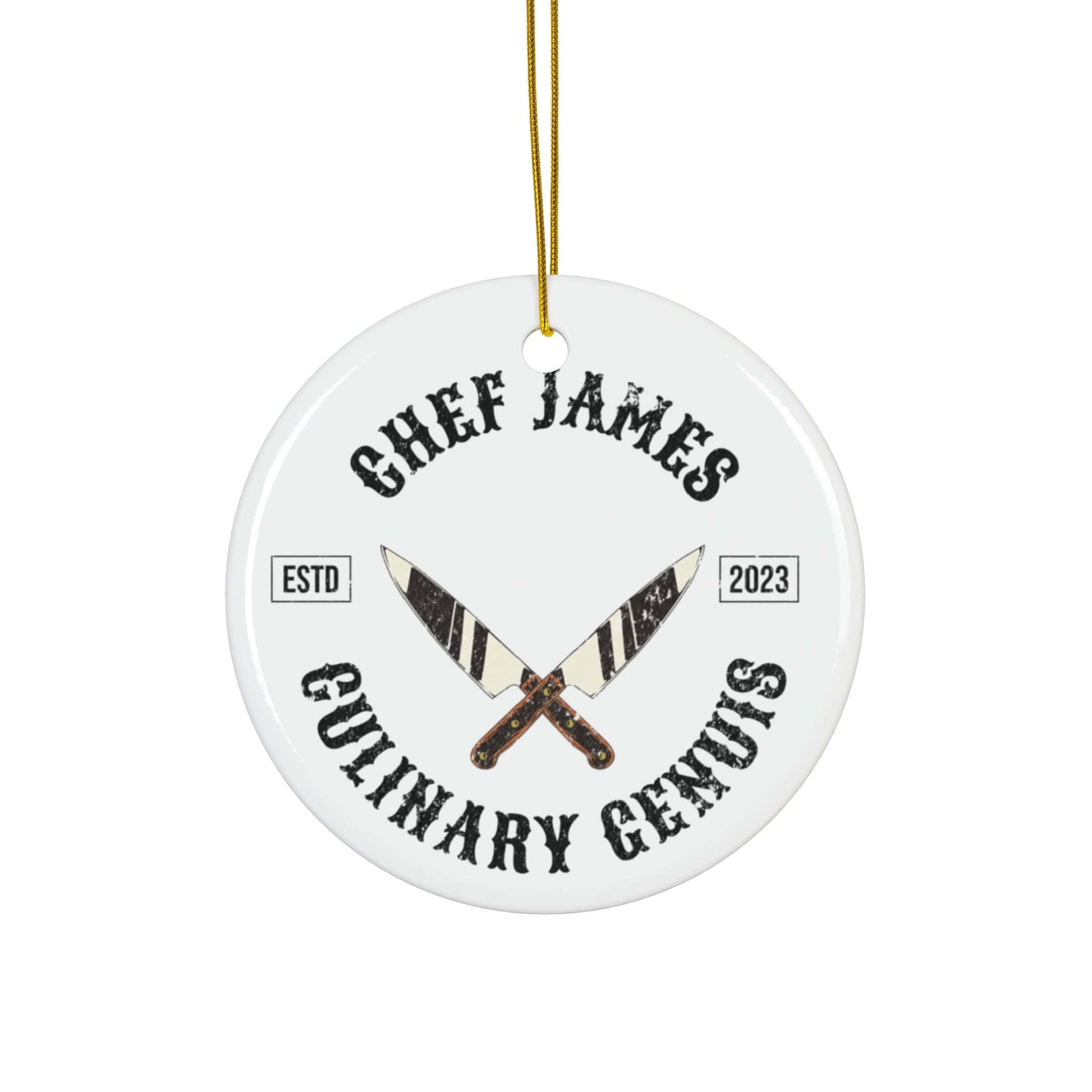 ornament Circle / One Size Personalized Chef Ornament, Pastry Chef Ornament, Baker Ornament, Cook's Ornament, Culinary Graduate Ornament, Unique Gift for Chef, Custom