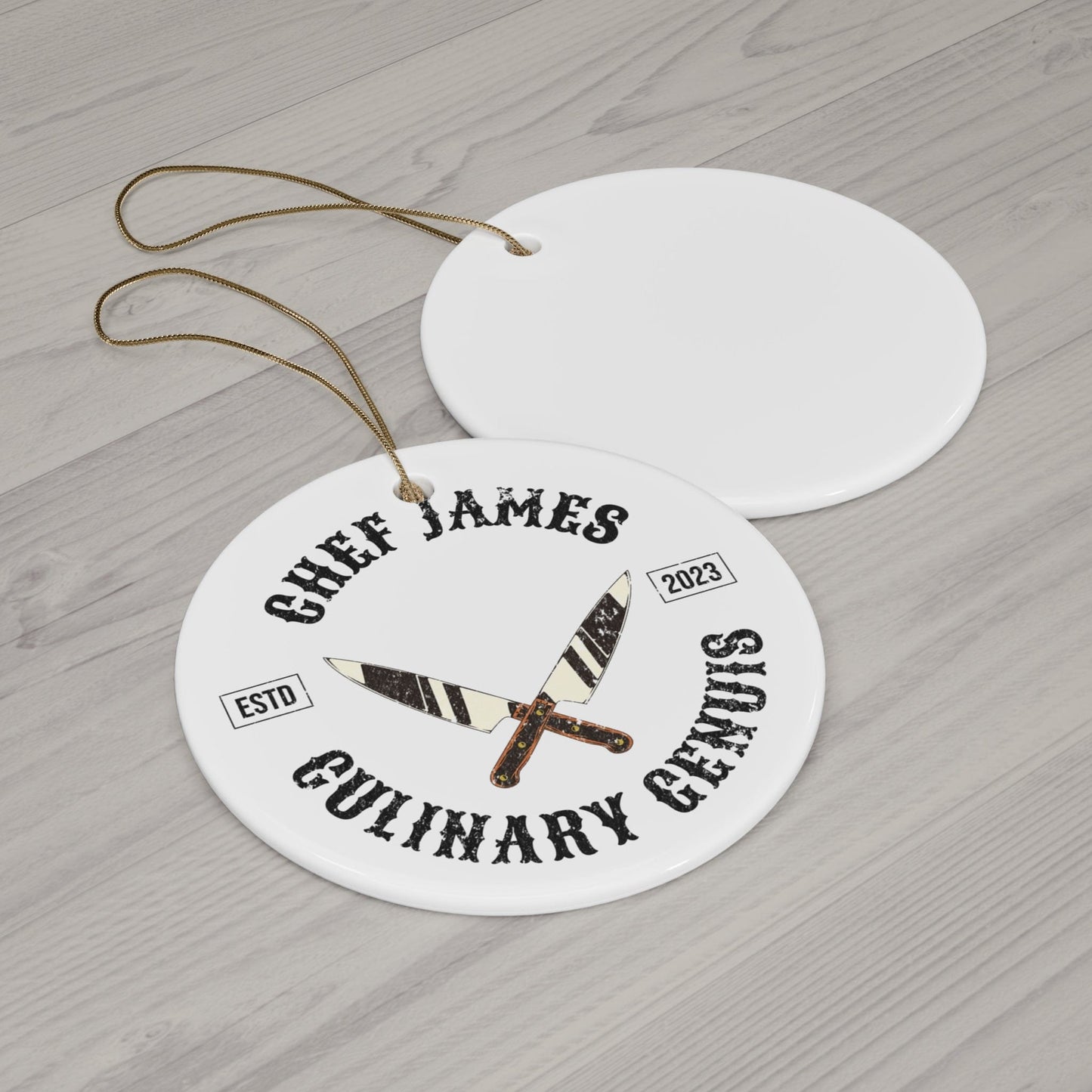 ornament Circle / One Size Personalized Chef Ornament, Pastry Chef Ornament, Baker Ornament, Cook's Ornament, Culinary Graduate Ornament, Unique Gift for Chef, Custom