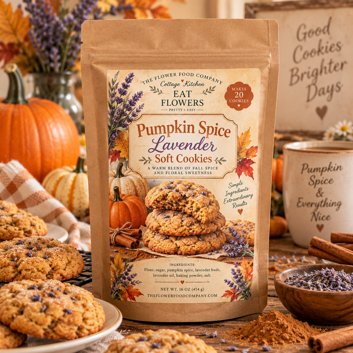 Pumpkin Spice Lavender Soft Cookie Mix