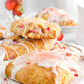 Strawberry Scones Roasted Strawberry Scones With Rosewater Glaze