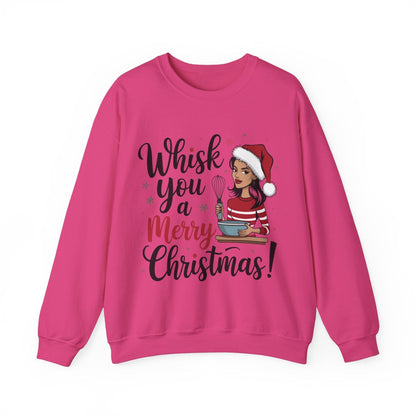 Sweatshirt S / Heliconia Christmas Baker's Sweatshirt, Whisk You a Merry Sweater, Foodie Gift, Baking Lover Pullover, Holiday Bakers Shirt