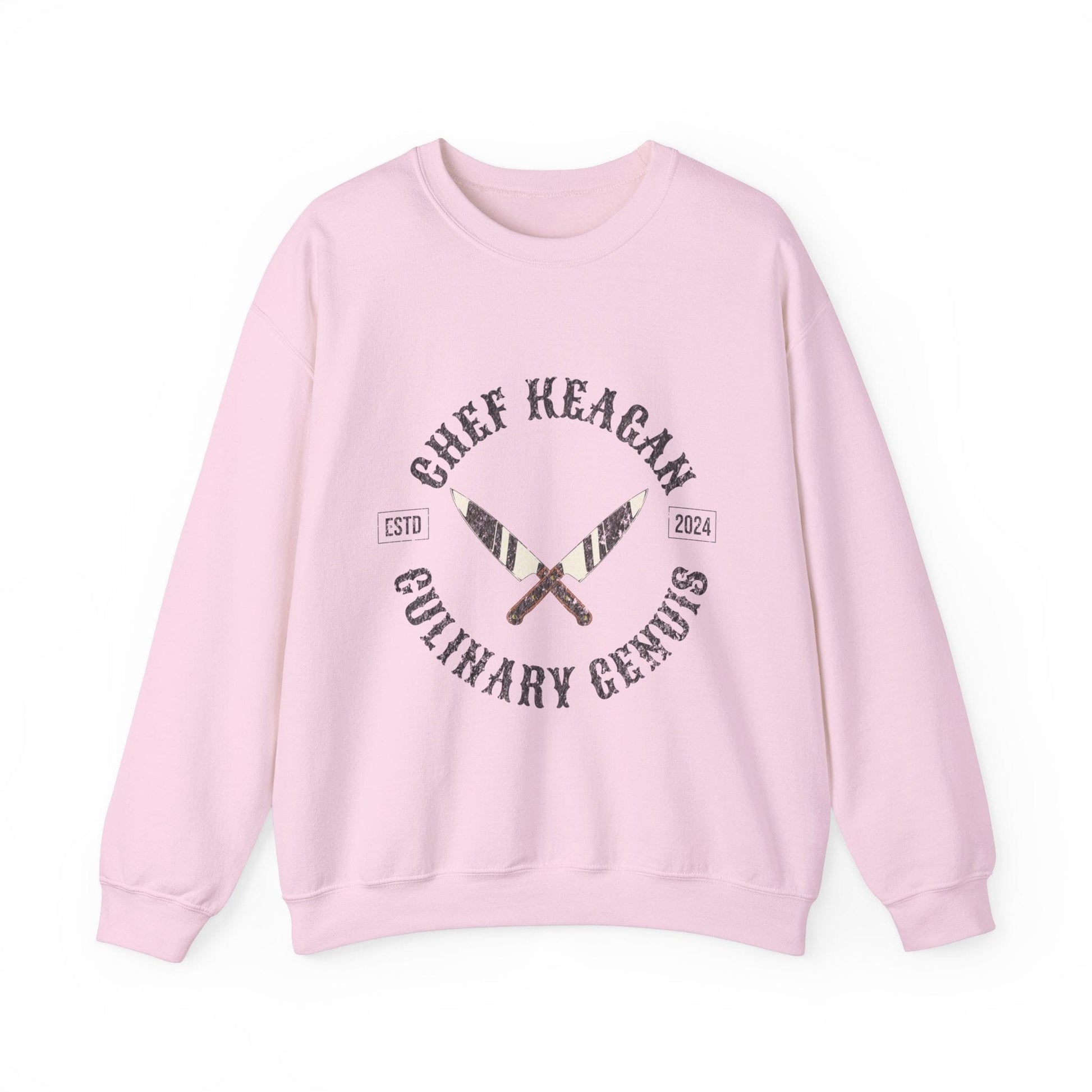 Sweatshirt S / Light Pink Personalized Chef Sweatshirt, Custom Bakery Sweatshirt, Custom Baker Gift, Culinary Graduate Sweatshirt, Baking Lover Gift, Baker Shirts