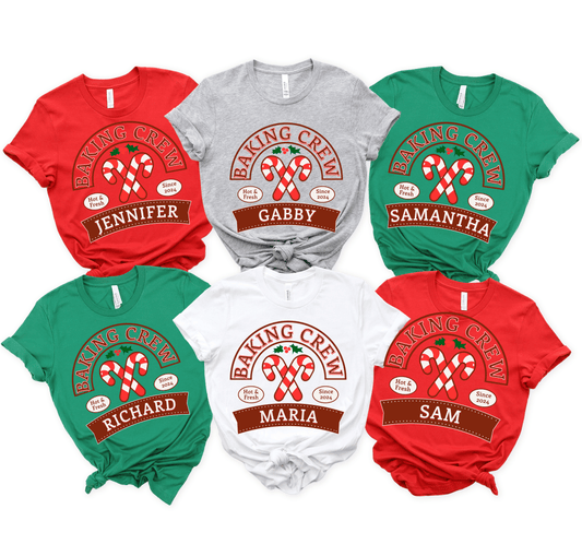 T-Shirt Christmas Baking Crew Group Shirts