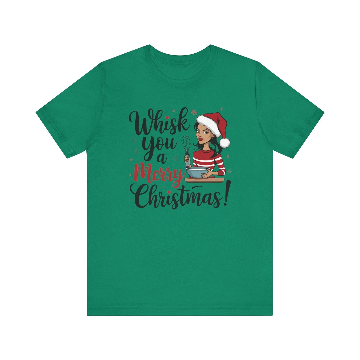 T-Shirt Kelly / XS Bakers Christmas Tee, Gift for Baker, Foodie Gift, Holiday Apparel, Festive Baking T-Shirt, Pastry Chef Christmas TShirt, Merry Whiskmas