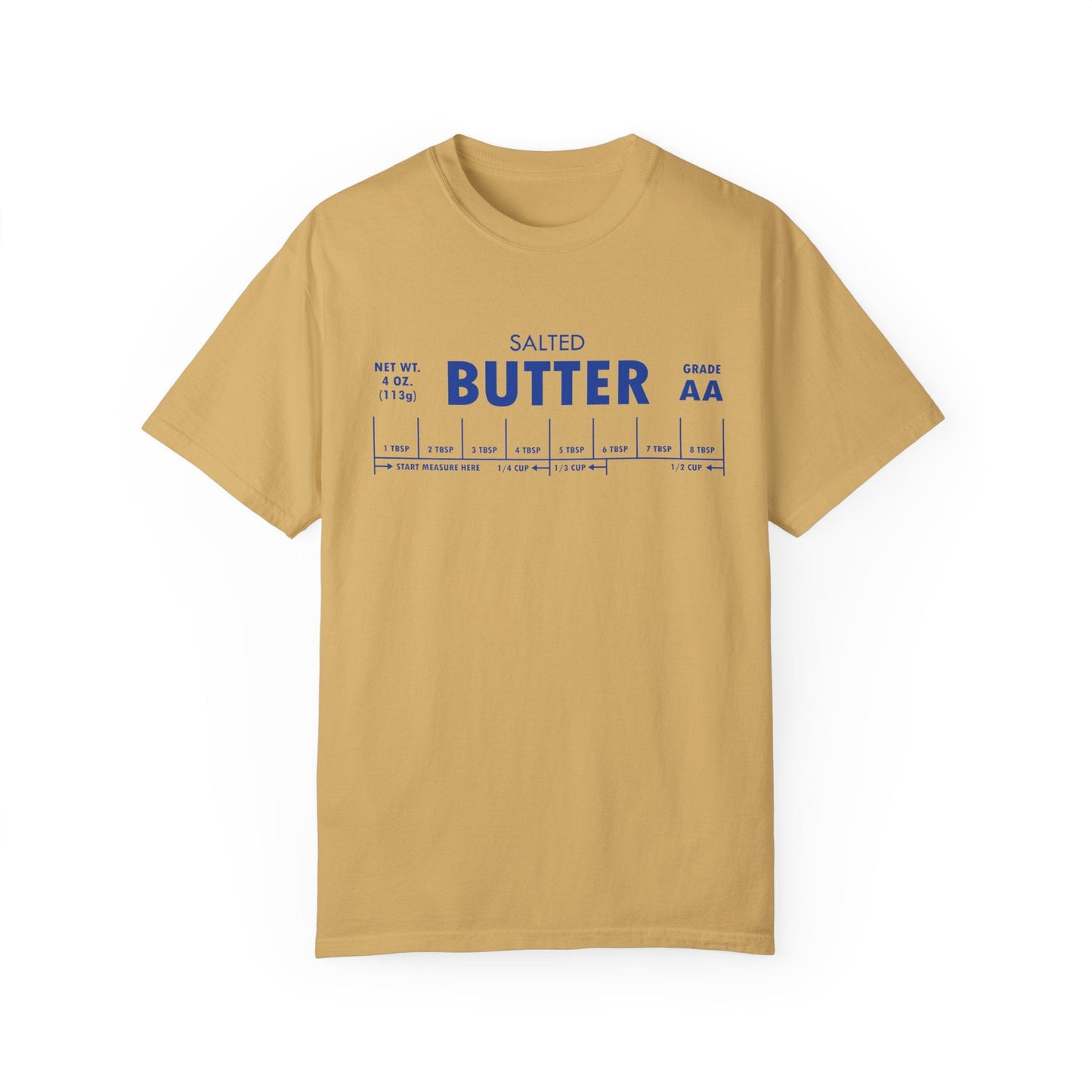 T-Shirt Mustard / S Comfort Colors Butter Baker's Shirt, Baking Bakery Chef Cooking Foodie Gift, Unisex Casual Tee Top, Garment-Dyed Tshirt, Kitchen Apparel