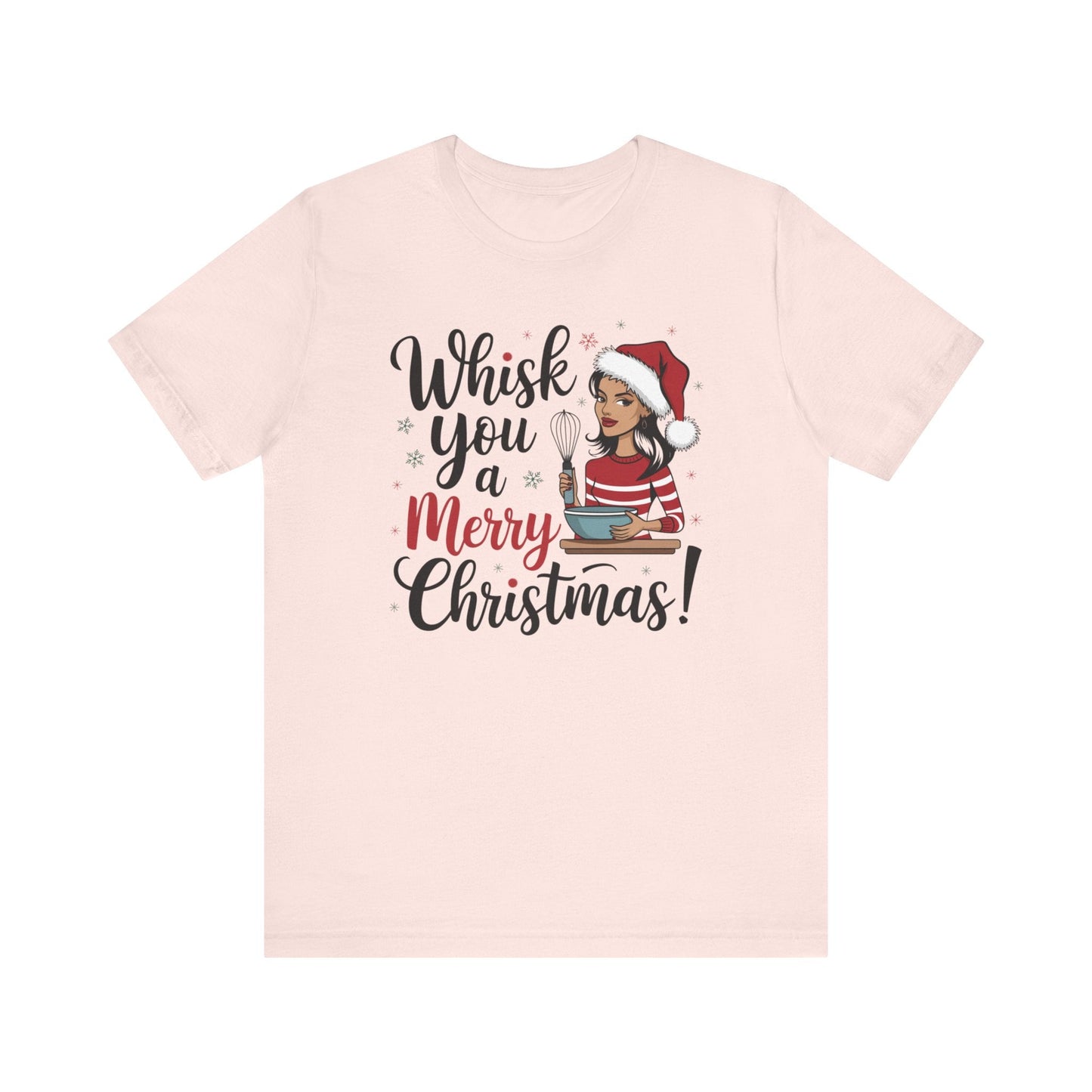 T-Shirt Soft Pink / XS Bakers Christmas Tee, Gift for Baker, Foodie Gift, Holiday Apparel, Festive Baking T-Shirt, Pastry Chef Christmas TShirt, Merry Whiskmas