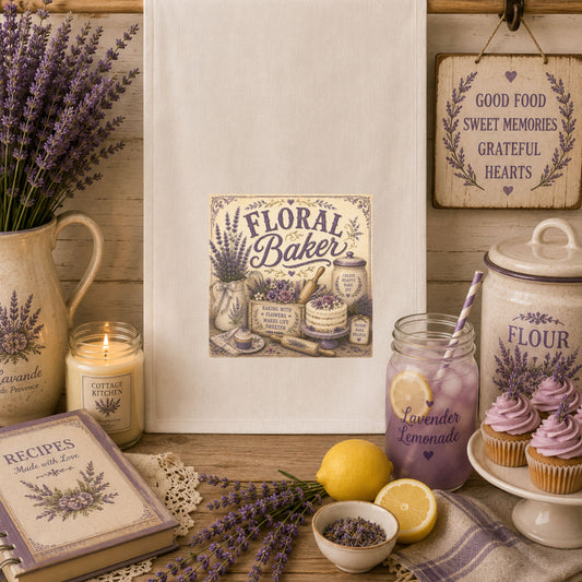 The Cottage Kitchen Collection: Floral Baker Kitchen Tea Towel