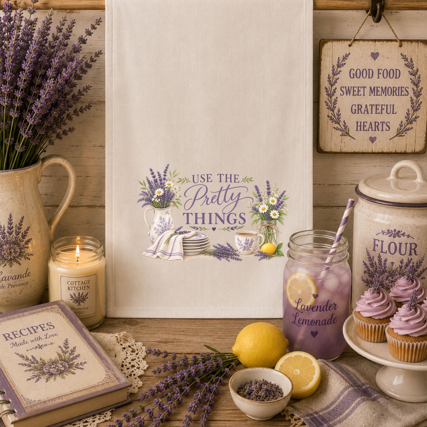 Use the Pretty Things vintage Kitchen Flour Sack Towel